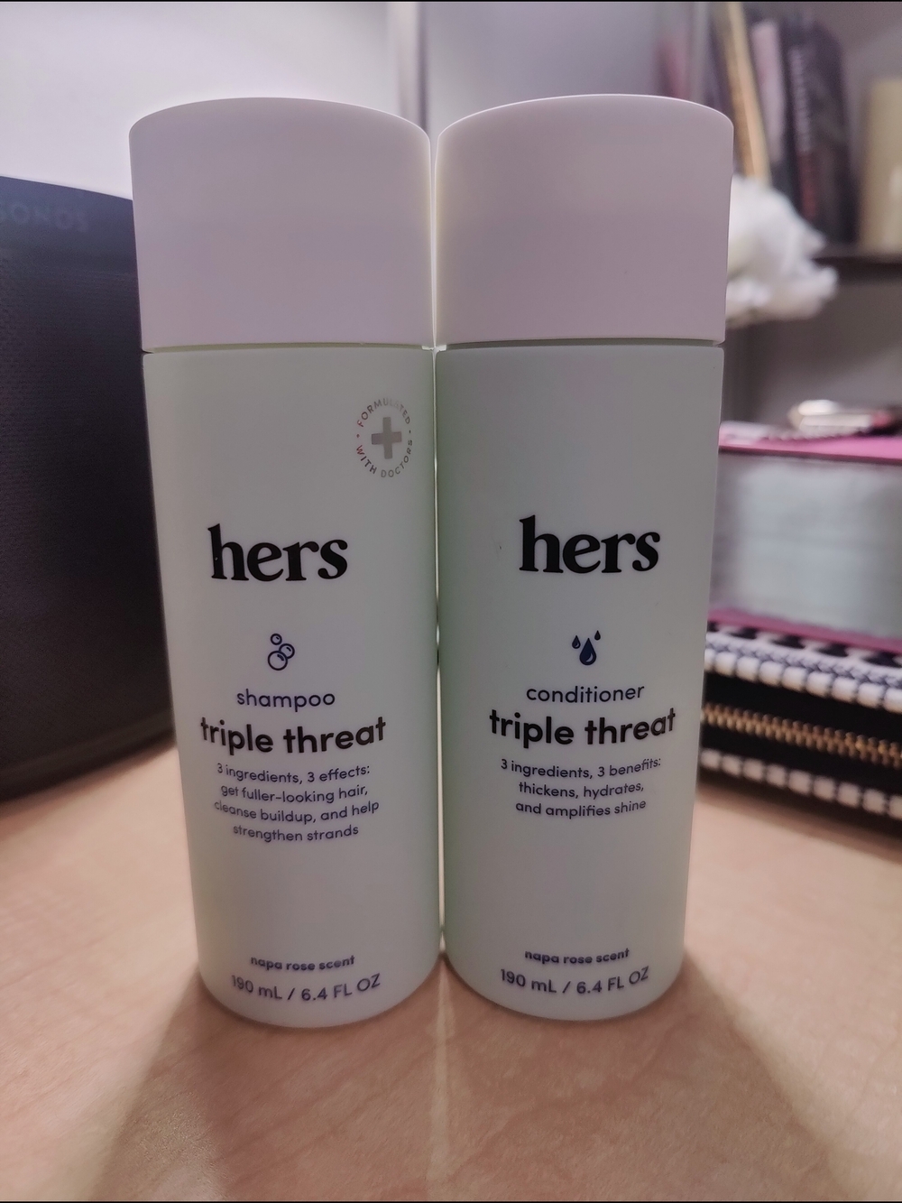 hers Triple Threat Shampoo & Conditioner Set